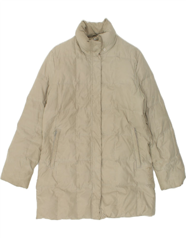 DIADORA Womens Padded Coat UK 16 Large Beige Polyester Vintage Diadora and Second-Hand Diadora from Messina Hembry 