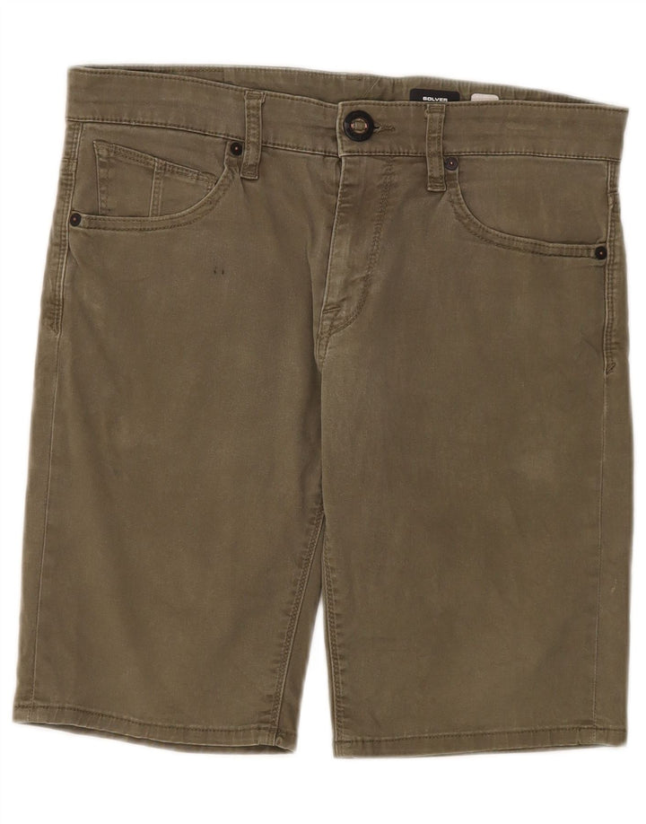 Pantaloncini di jeans Volcom Solver da uomo W30 cotone kaki medio