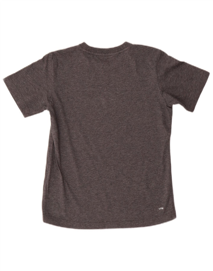 T-shirt grafica da ragazzo Adidas Top 11-12 anni in cotone grigio