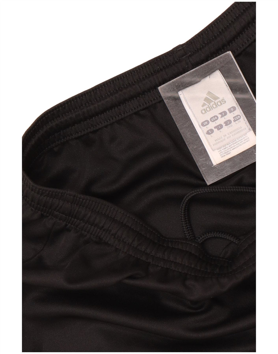 Pantaloncini sportivi da uomo Adidas grandi in poliestere nero