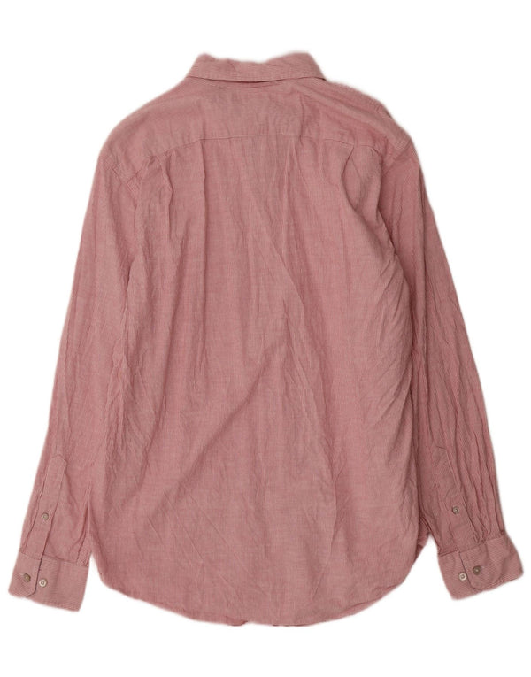 Camicia da uomo Classic Fit Nautica in cotone gessato rosso medio