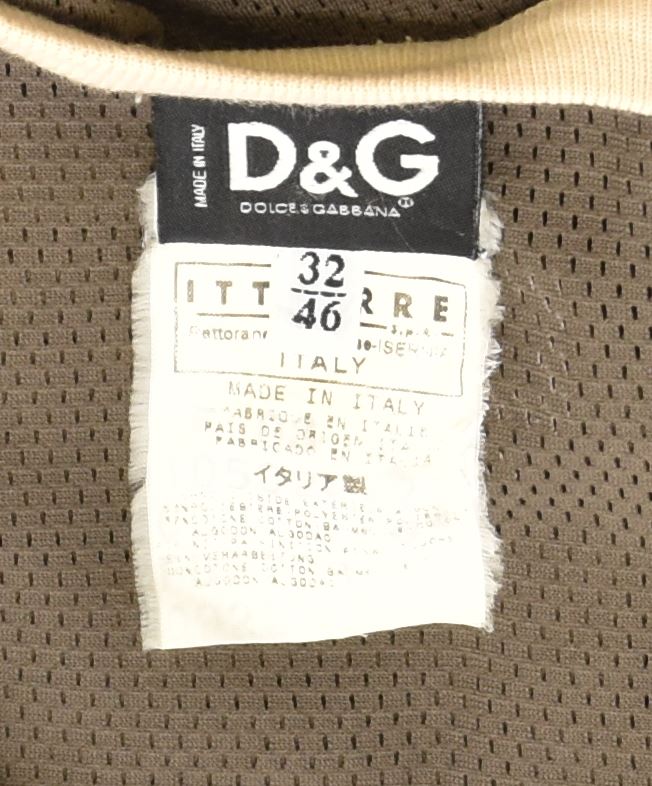DOLCE & GABBANA Canotta slim fit da donna IT 46 Large Poliestere kaki