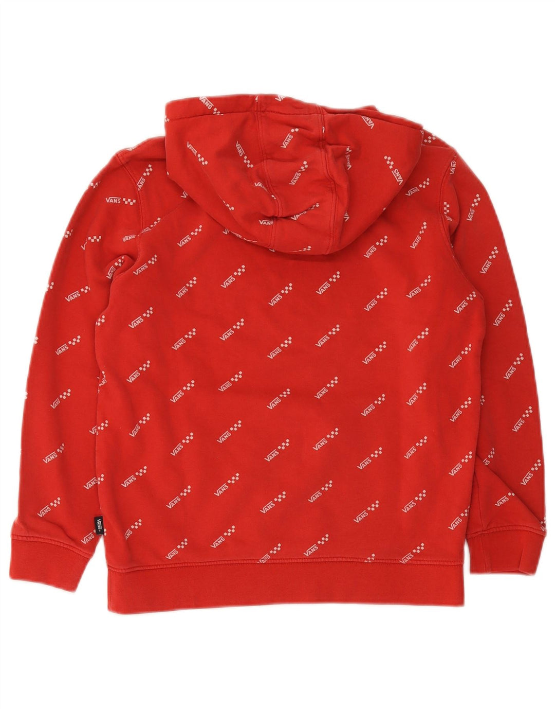Felpa con cappuccio grafica da ragazzo Vans 10-11 anni in cotone rosso medio