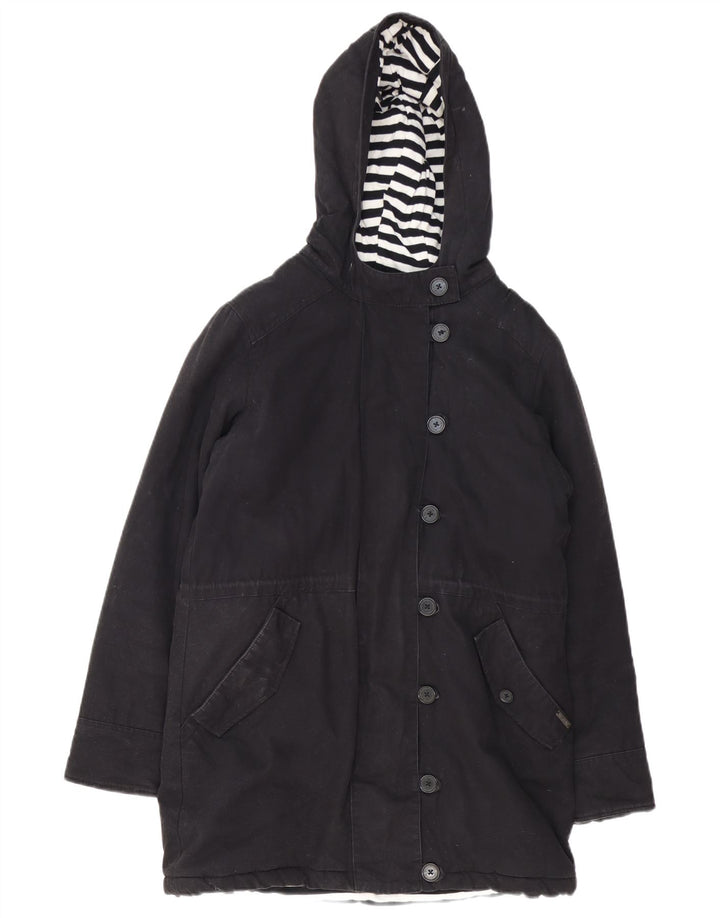 Giacca Parka con cappuccio da donna Billabong UK 14 cotone nero medio