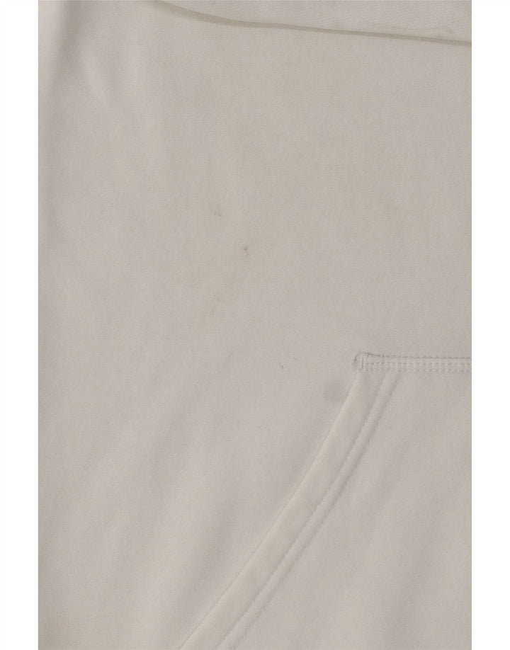 Felpa con cappuccio da uomo Adidas, cotone bianco medio