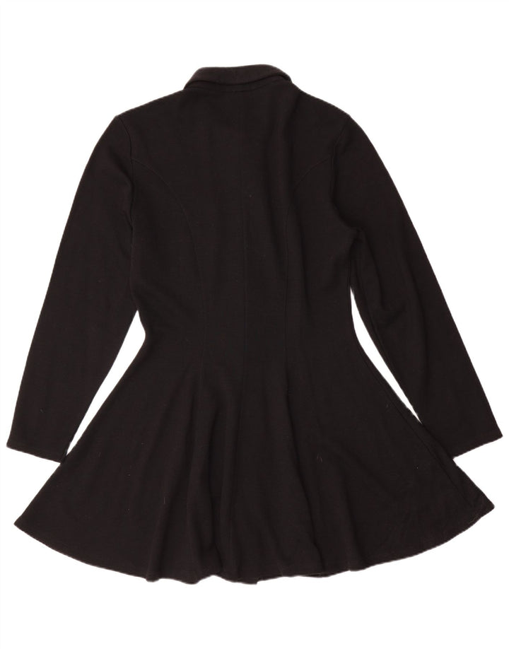 Abito camicia da donna in maglia Benetton UK 14 lana nera media