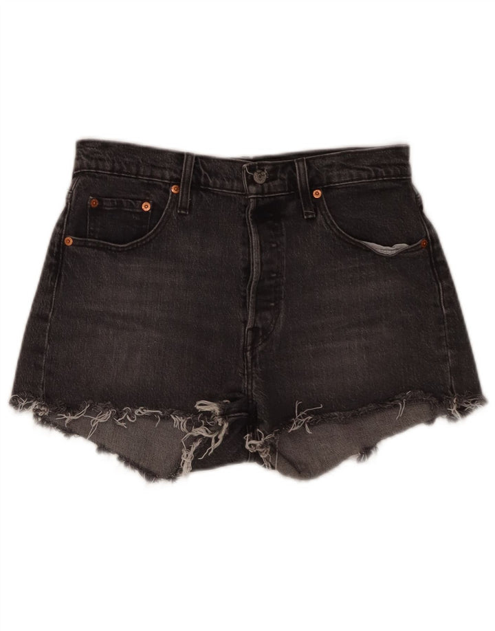 LEVI'S Womens 501 Denim Shorts W29 Medium Grey Cotton