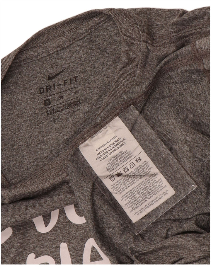 T-shirt grafica NIKE per ragazze 13-14 anni XL poliestere mélange grigio
