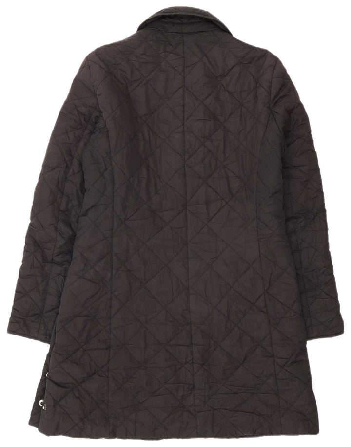 Cappotto trapuntato da donna Zara UK 16 grande nero