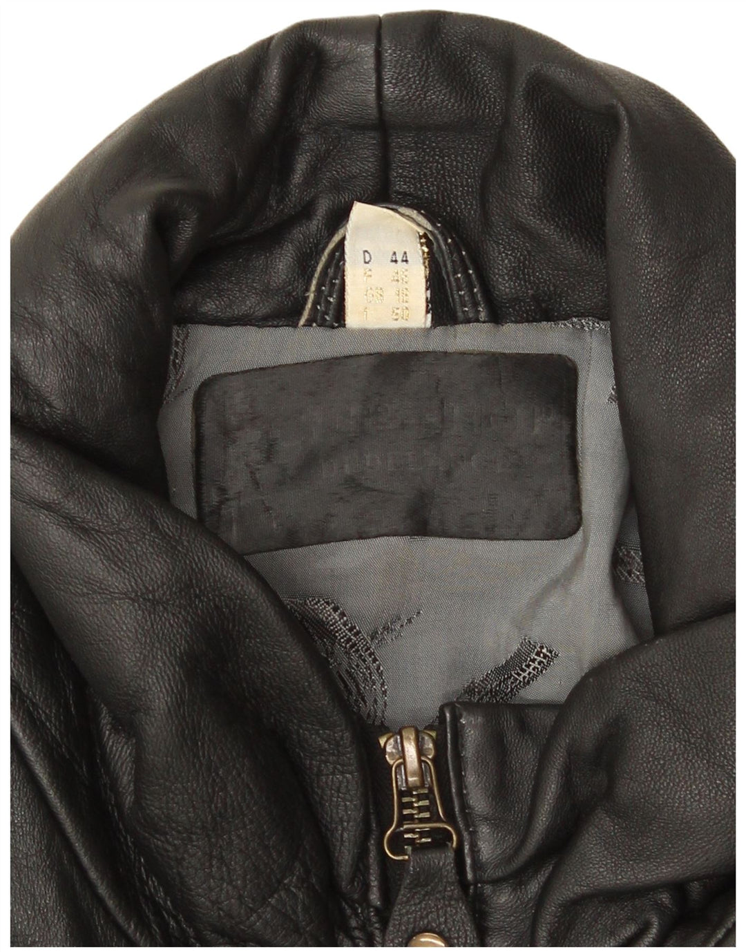 Giacca in pelle oversize da donna vintage UK 18 XL in pelle nera