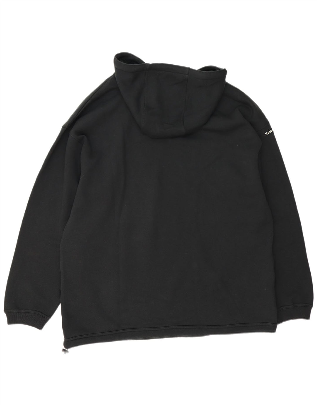 Felpa con cappuccio da uomo Reebok grande in cotone nero