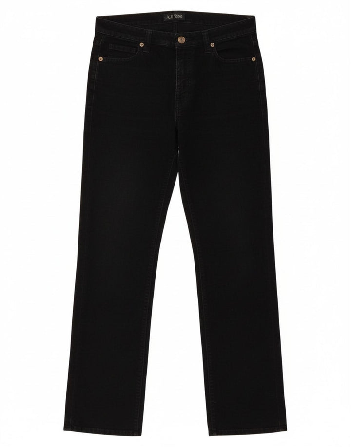 ARMANI Womens Straight Jeans W28 L32 Black