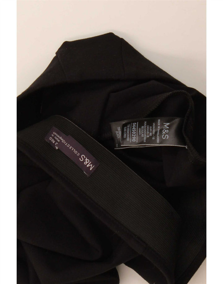 Minigonna da donna Marks & Spencer UK 12 media W30 viscosa nera