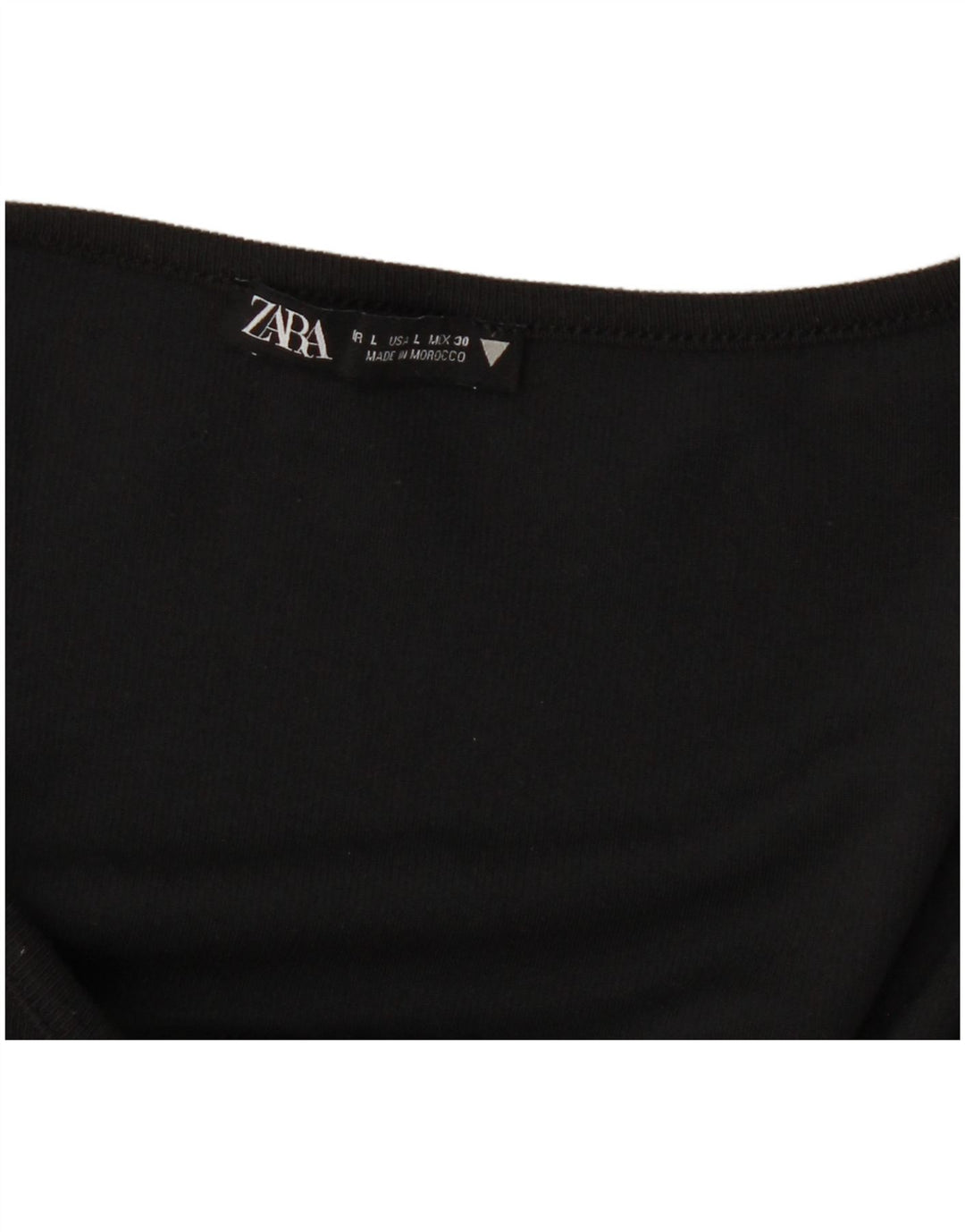 Top Zara da donna a maniche lunghe UK 14 grande nero