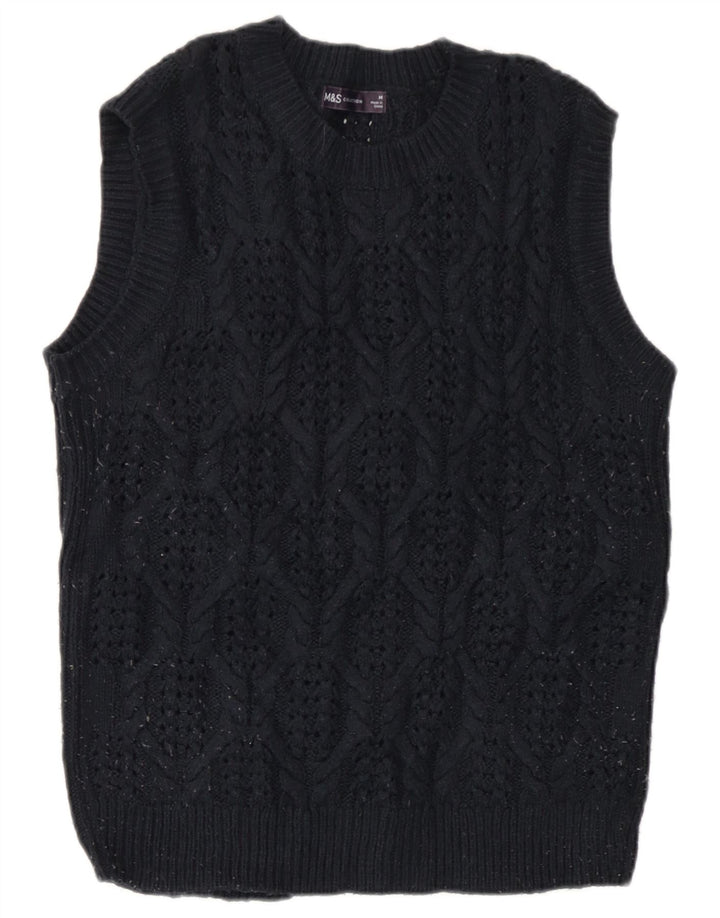 Canotta da donna Marks & Spencer UK 14 medio blu navy acrilico