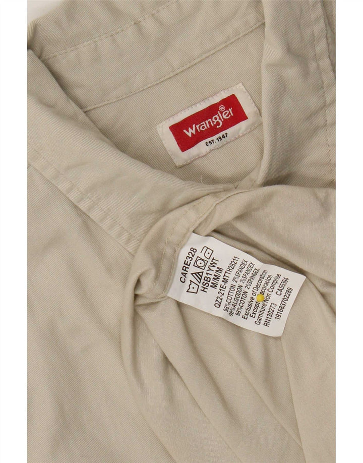Camicia senza maniche da uomo Wrangler in cotone beige medio