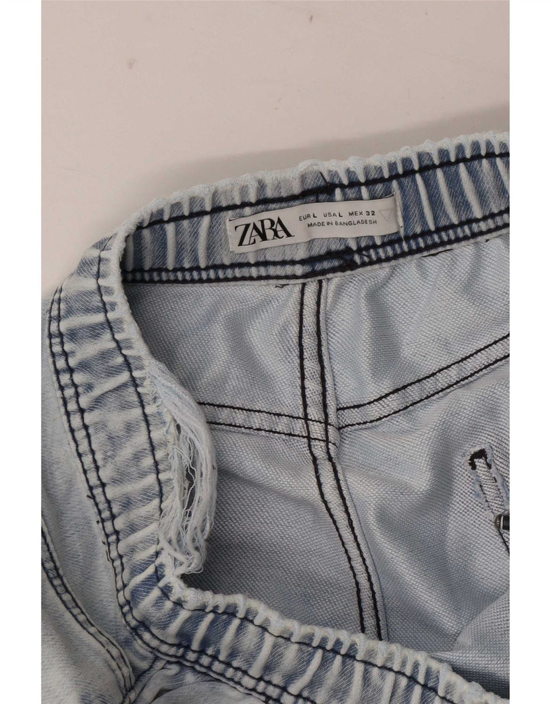 Pantaloncini di jeans Zara da donna grandi W32 blu