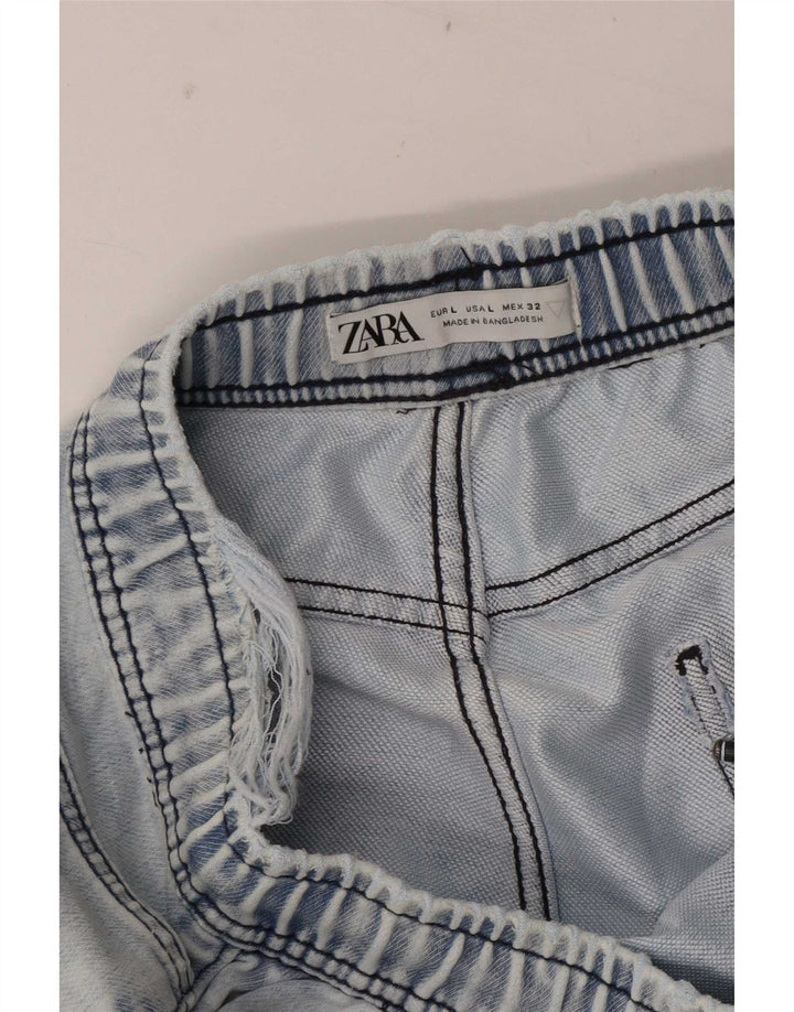 Pantaloncini di jeans Zara da donna grandi W32 blu