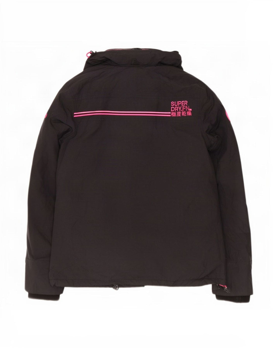 Giacca a vento grafica da donna Superdry Windcheater UK 16 grande nera