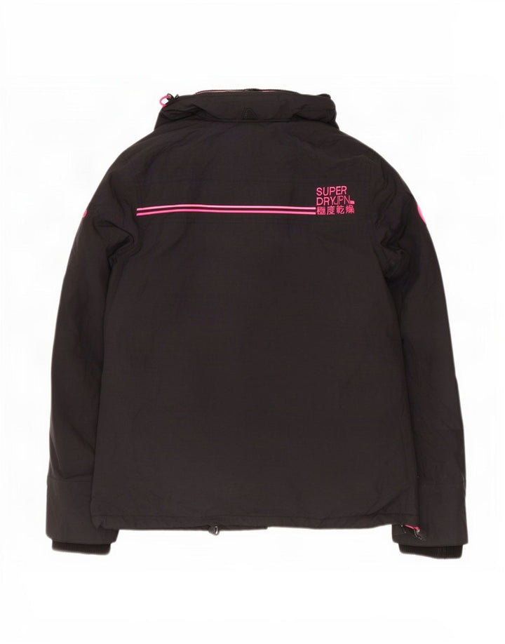 Giacca a vento grafica da donna Superdry Windcheater UK 16 grande nera