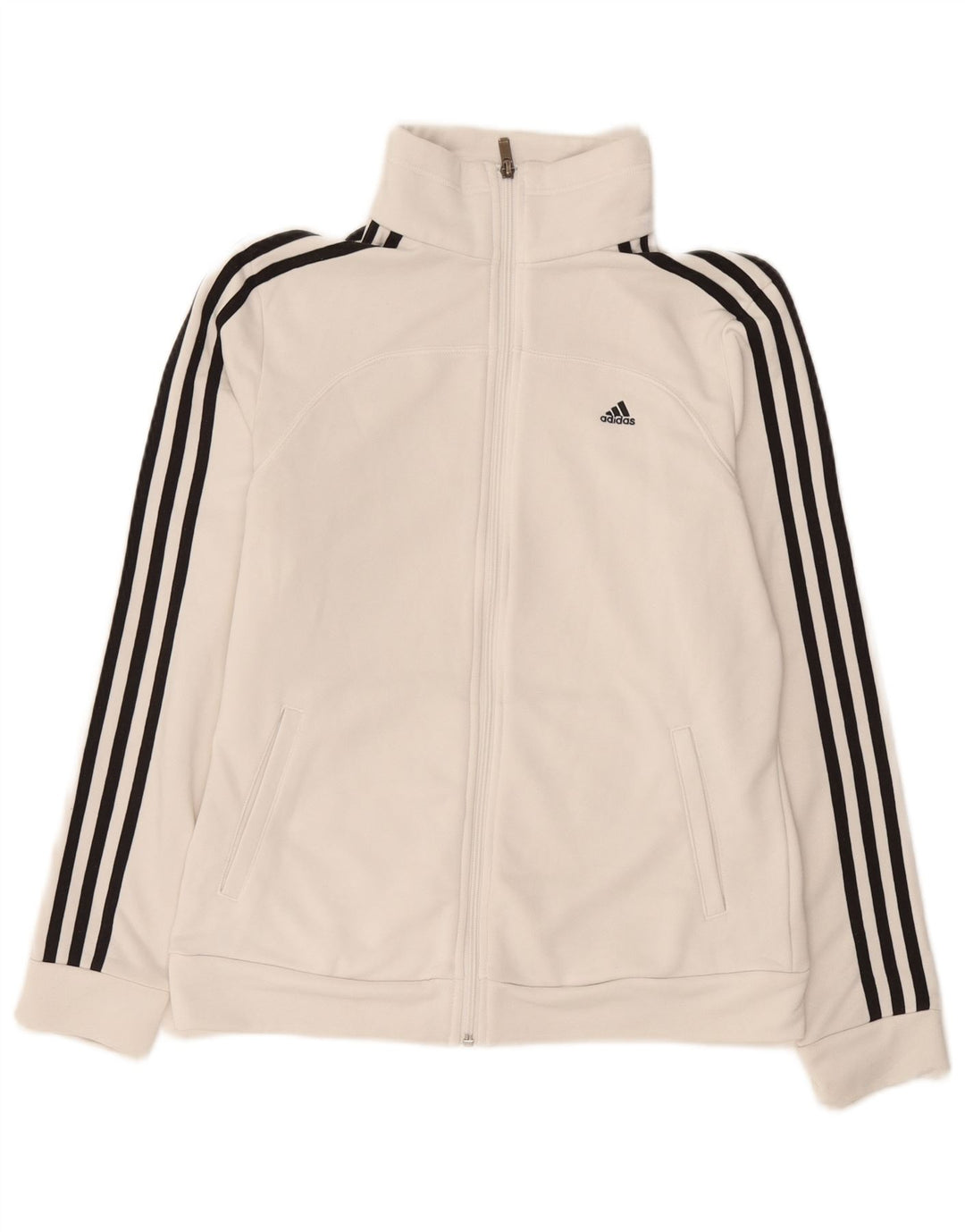 Giacca da ginnastica Adidas Climalite da donna UK 12/14 Medio Bianco
