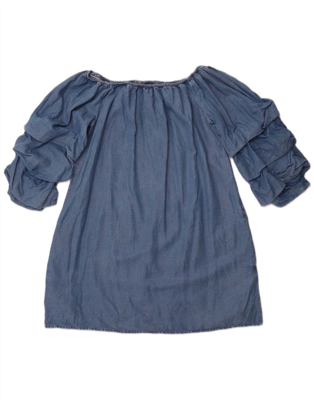 Top ZARA da donna con spalle scoperte e maniche a 3/4 UK 12 Blu medio