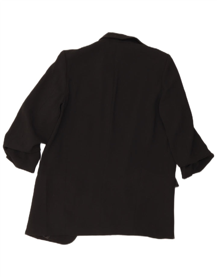 Giacca blazer aperta da donna con maniche a 3/4 Zara UK 10 piccola in poliestere nero