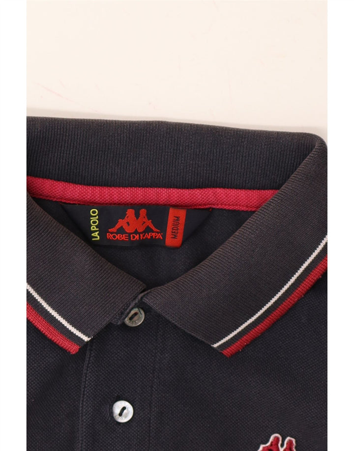 KAPPA Mens Polo Shirt Medium Navy Blue Cotton Vintage Kappa and Second-Hand Kappa from Messina Hembry 