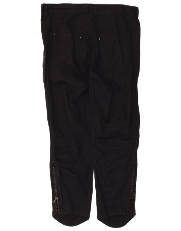 Pantaloni cropped da donna Diesel W32 L25 cotone nero