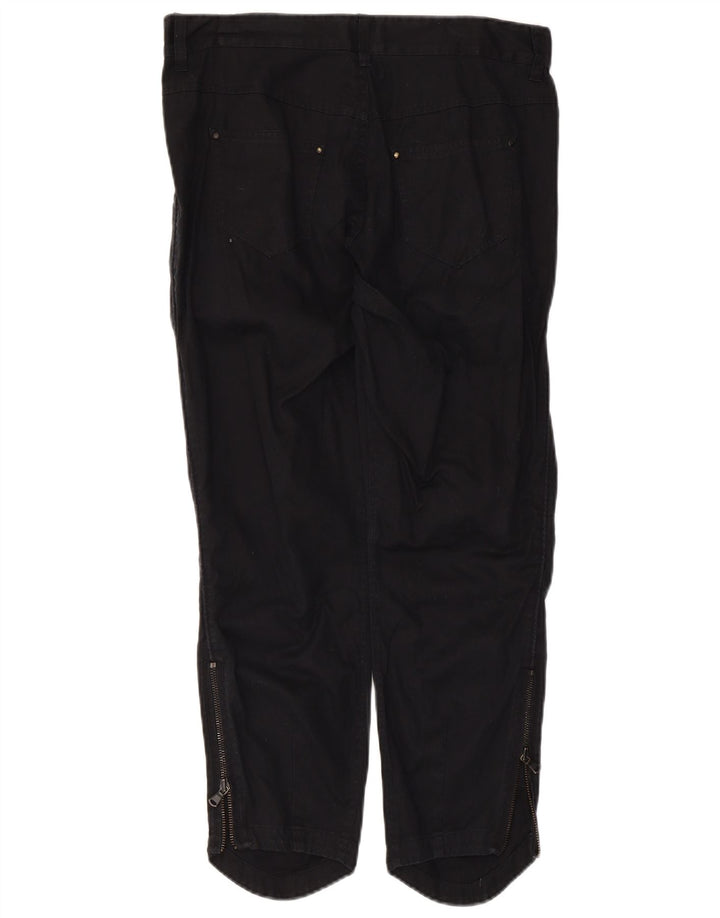 Pantaloni cropped da donna Diesel W32 L25 cotone nero