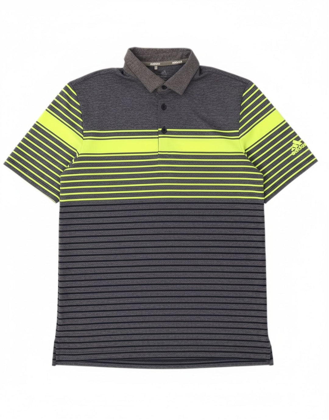 Polo Adidas da uomo XS in poliestere a righe blu navy