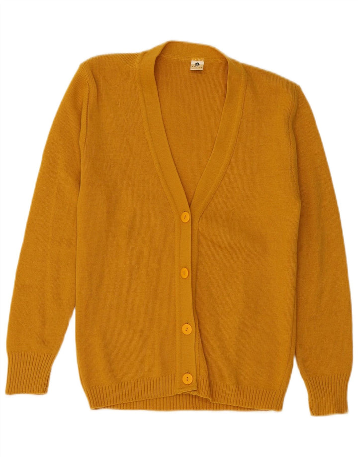Maglione cardigan da donna VINTAGE IT 40/42 piccolo acrilico giallo