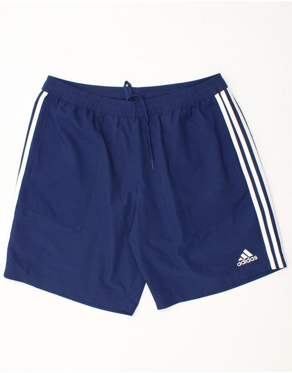 Pantaloncini sportivi ADIDAS da uomo Climalite XL blu navy in poliestere