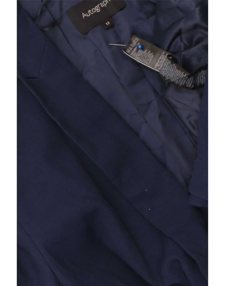 Giacca blazer autografa da donna Marks & Spencer UK 12 medio blu navy