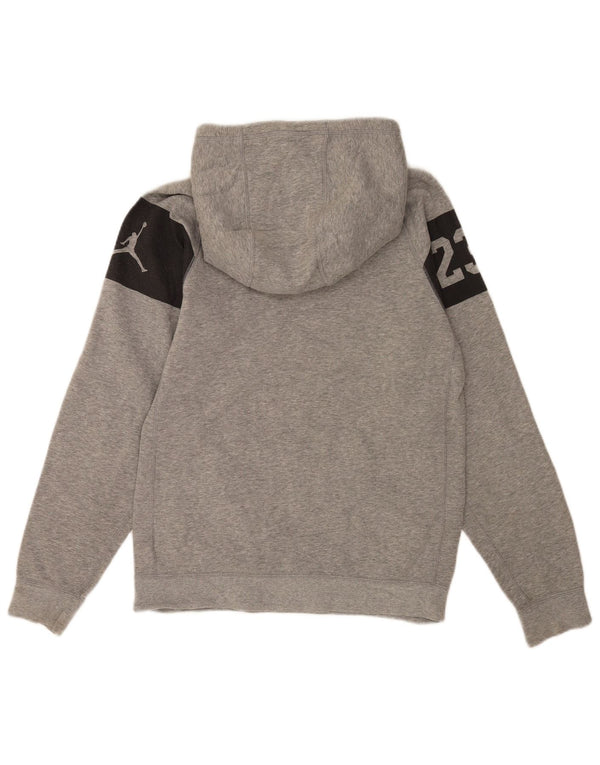 Felpa con cappuccio grafica da uomo Jordan Small in cotone color block grigio sportivo
