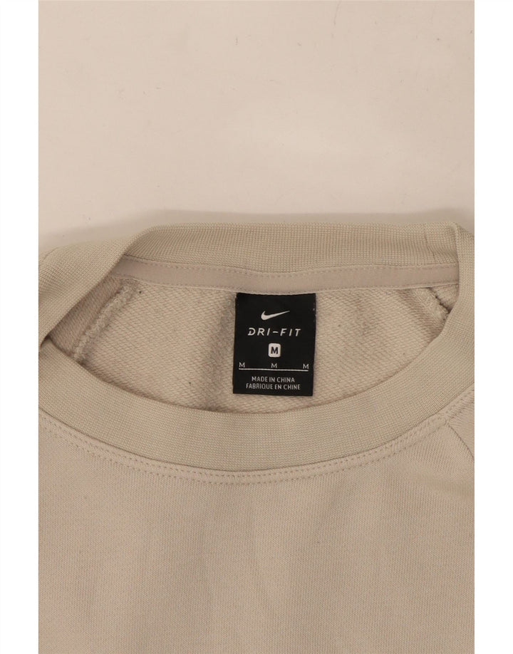 NIKE Felpa con grafica corta oversize da donna UK 14 Beige medio