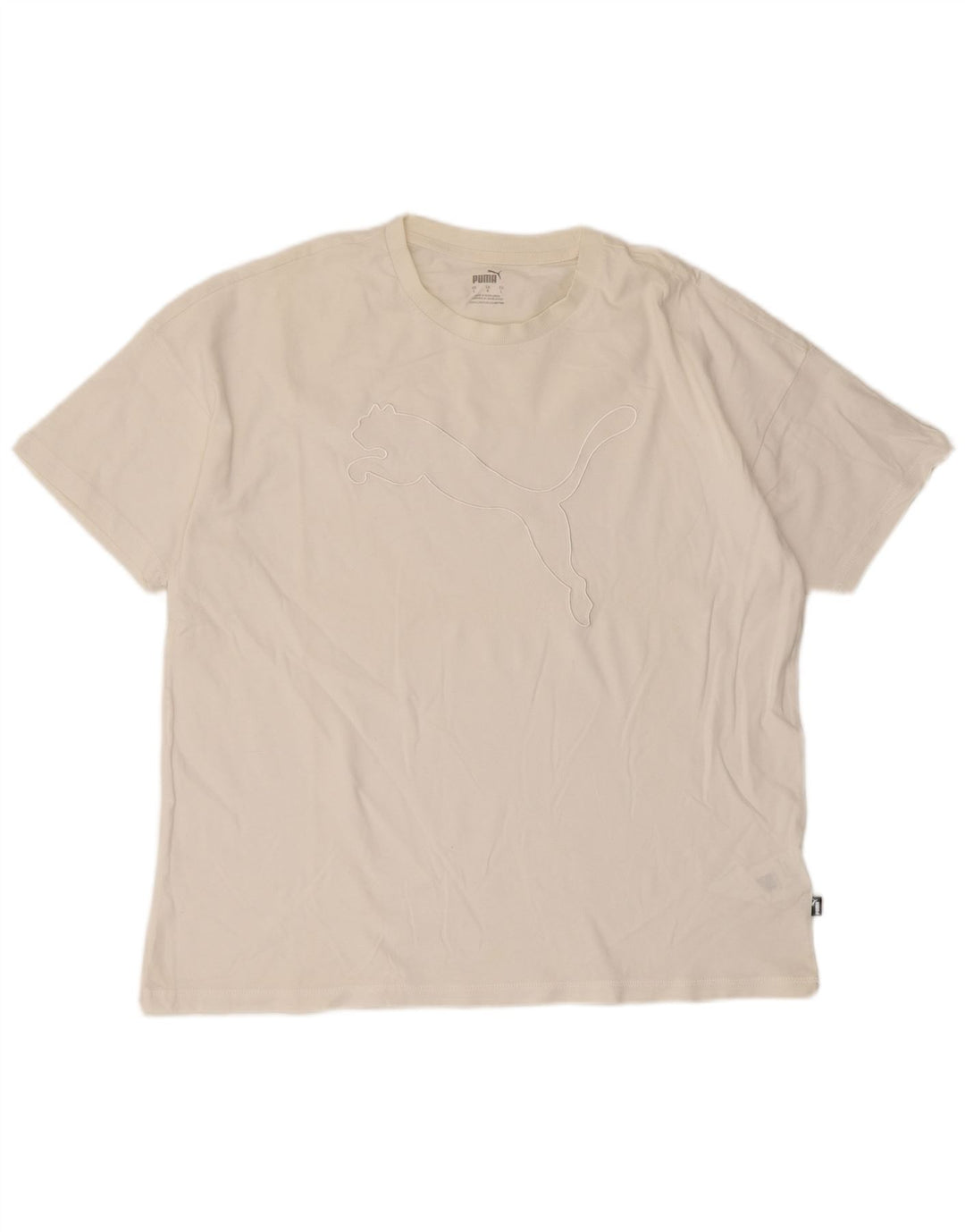 Puma T-shirt grafica da uomo grande in cotone bianco