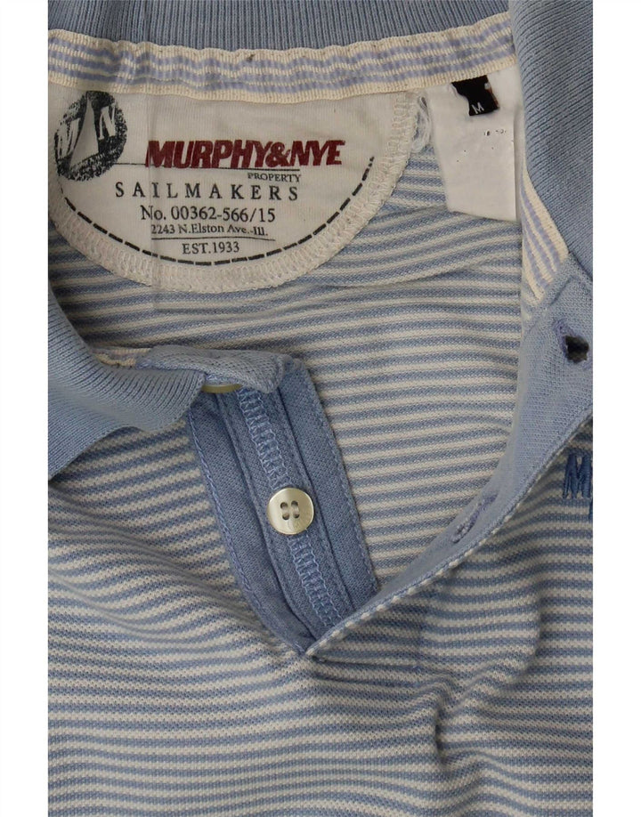 Polo da uomo Murphy & Nye gessato blu medio