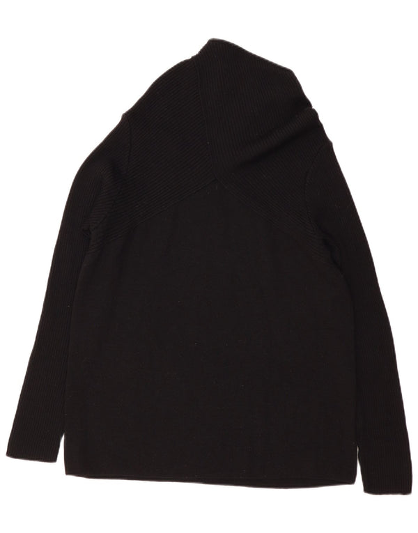 Maglione maglione da donna con collo alto Emporio Armani UK 14 grande nero