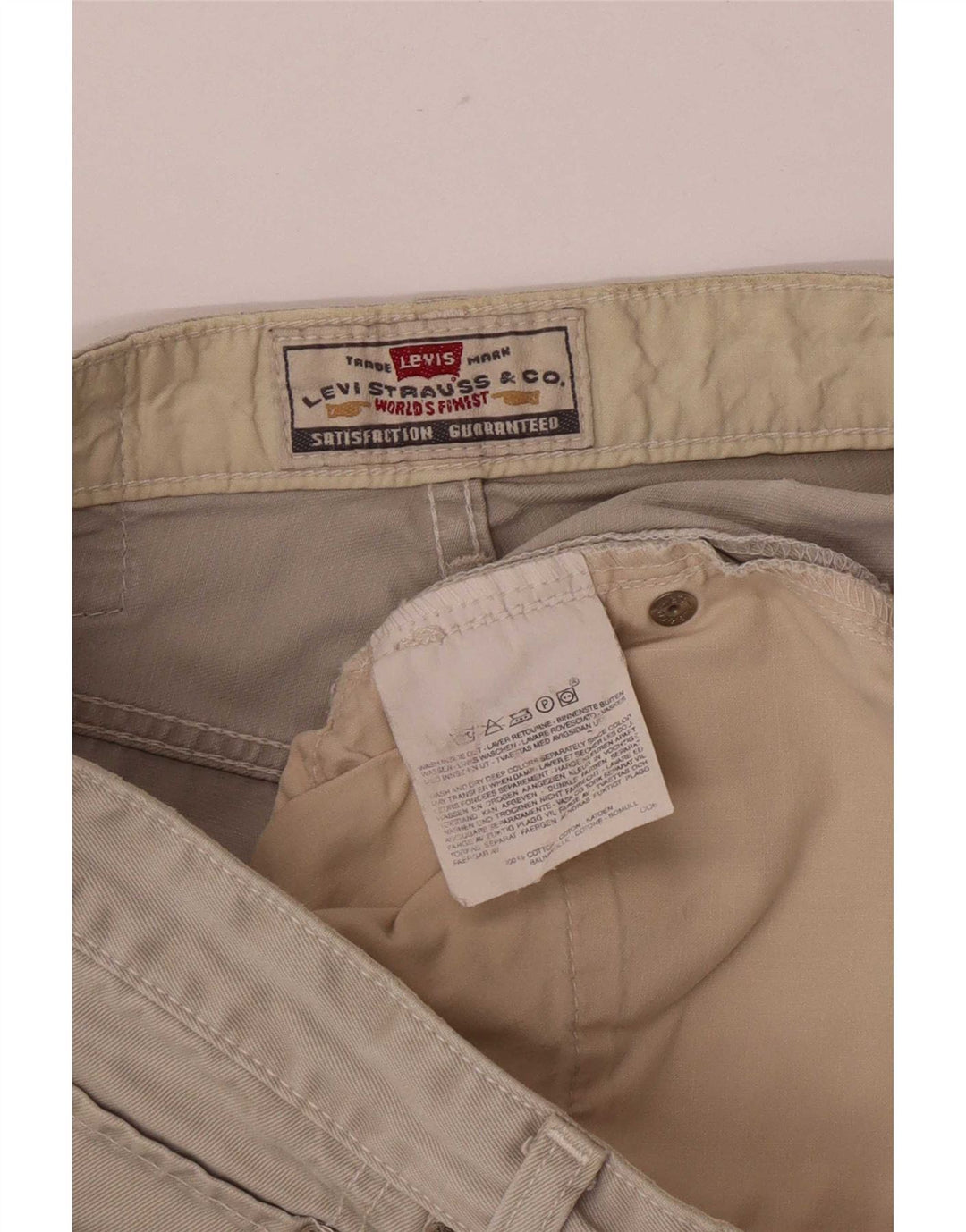 Levi's Pantaloncini di jeans regolari da uomo grandi W33 Cotone beige
