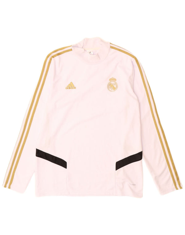 Adidas Uomo Real Madrid Top Manica Lunga XL Bianco Poliestere