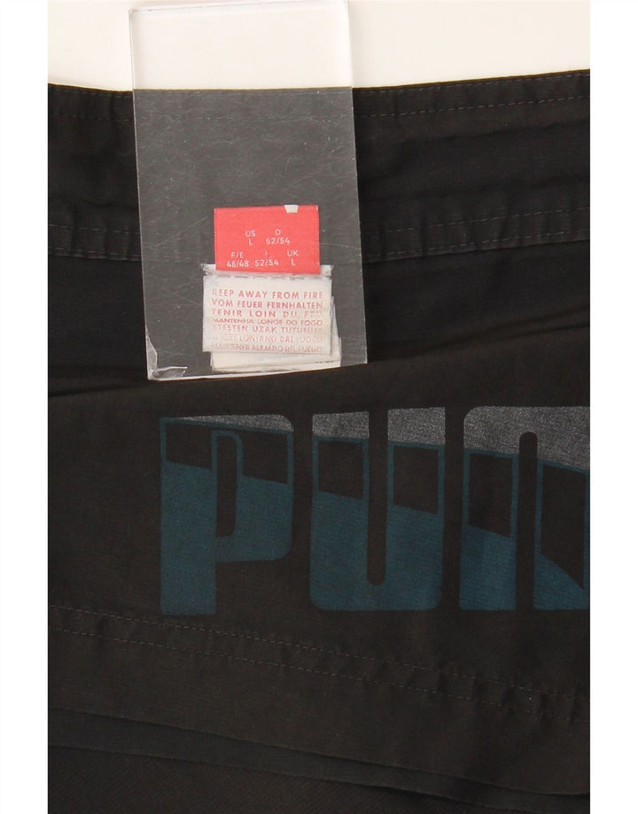 Pantaloncini da bagno grafici da uomo Puma Large neri