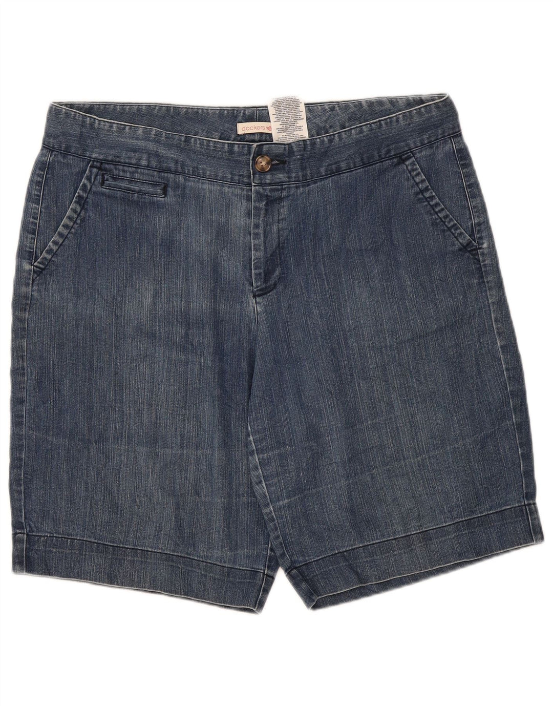 Pantaloncini di jeans da donna Dockers US 14 XL W36 cotone blu
