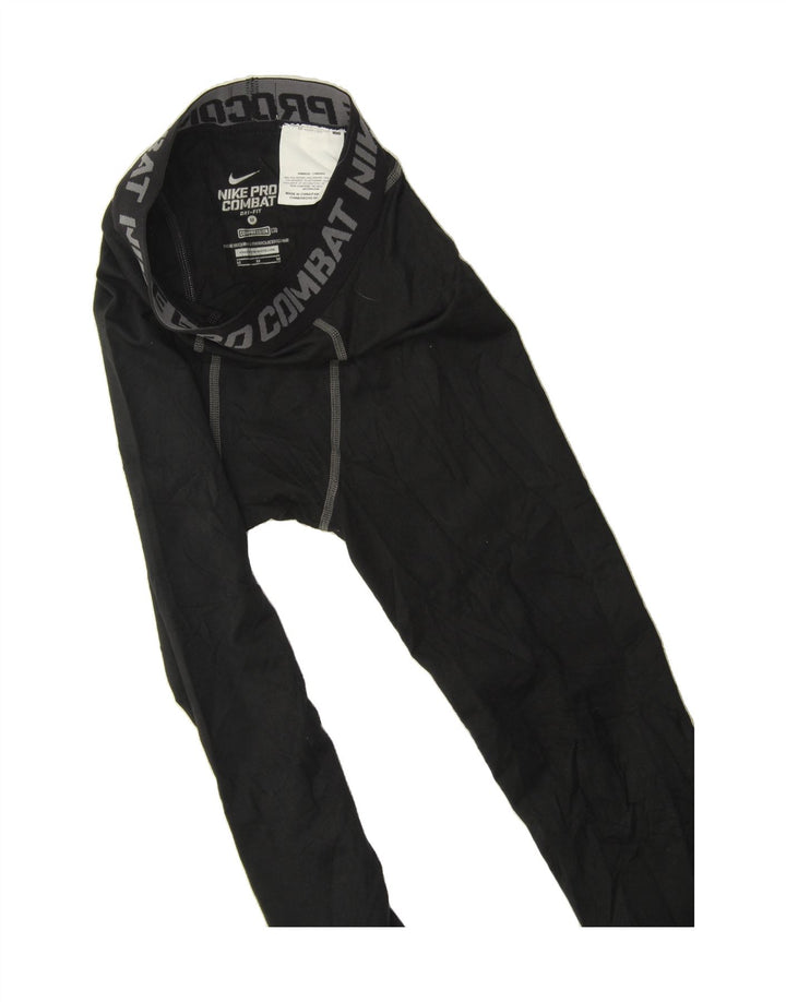NIKE Womens Dri Fit Graphic Leggings UK 12 Medium  Black Polyester Vintage Nike and Second-Hand Nike from Messina Hembry 