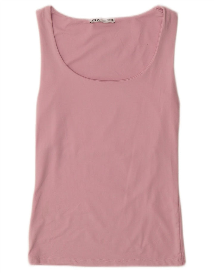 Canottiera Zara da donna UK 10 Small rosa in poliammide