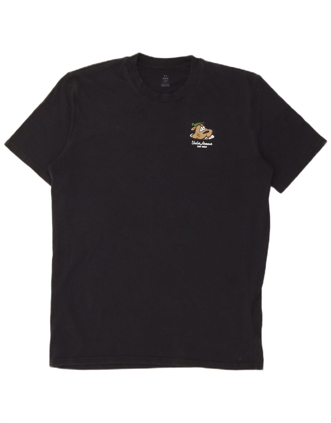 T-shirt grafica da uomo Under Armour Top in cotone nero medio