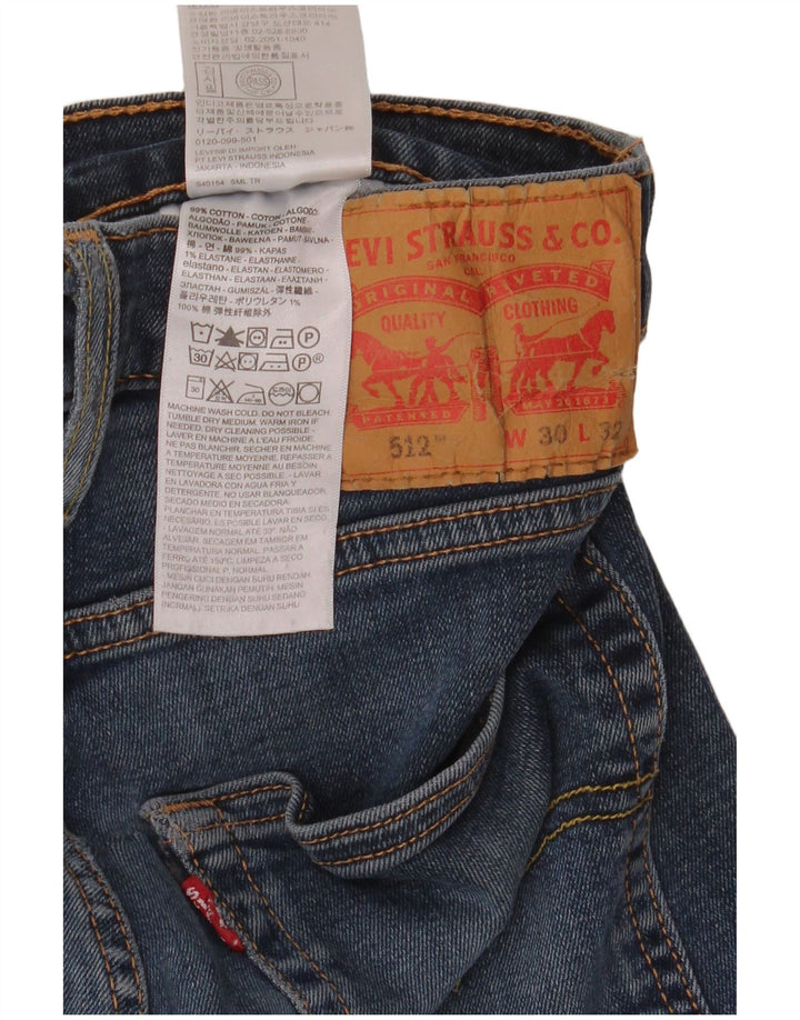 LEVI'S Jeans da donna 512 slim affusolati W30 L32 cotone blu
