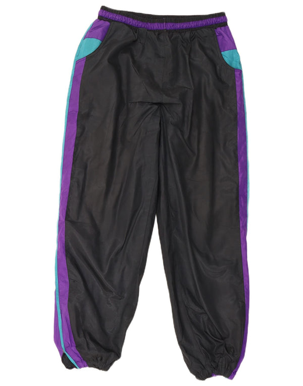 Pantaloni da tuta vintage da uomo Joggers color block medio nero