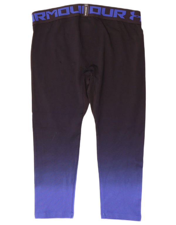 Leggings da donna Under Armour Heat Gear Crop UK 20 2XL Nero Colourblock