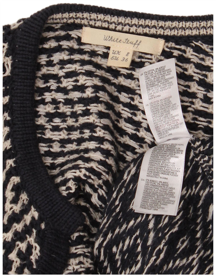 Maglione cardigan oversize da donna di White Stuff UK 8 piccolo blu navy